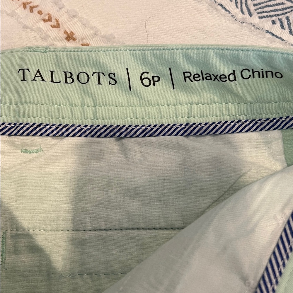 Talbots relaxed Women's Mint Chinos - Picture 5 of 6